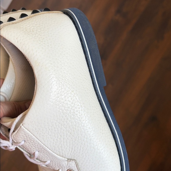 G/FORE Golf Shoes Gallivanter Pebble Leather Stud Cap Toe Shoes white size 9 - Picture 5 of 16